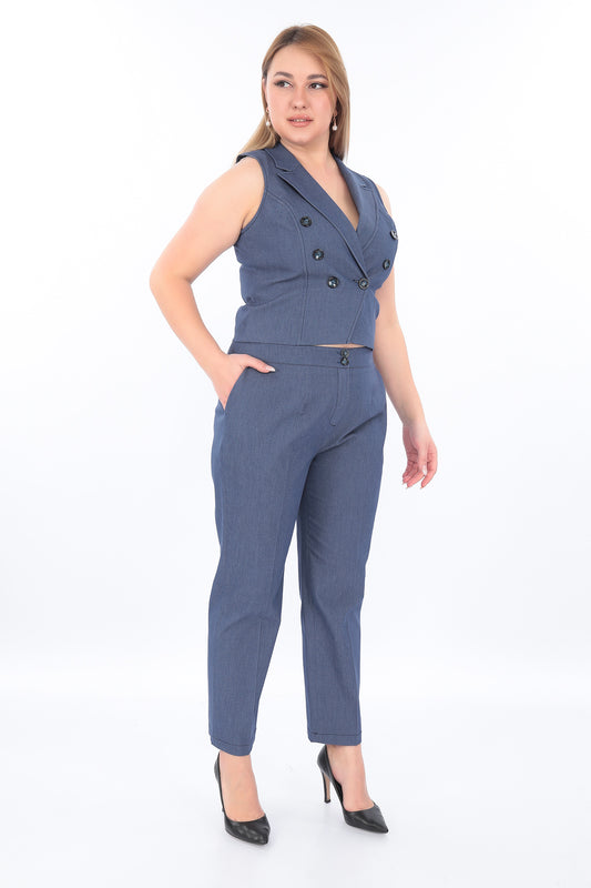 Kolsuz Kot Ceket Pantolon Takım