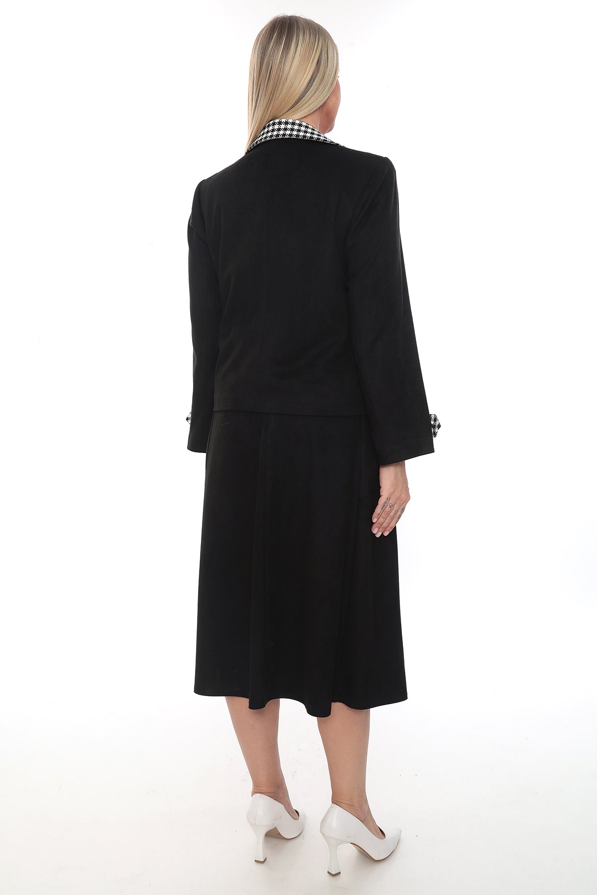 Kadın Siyah Ceket Etek Takımı (42-48 Beden)