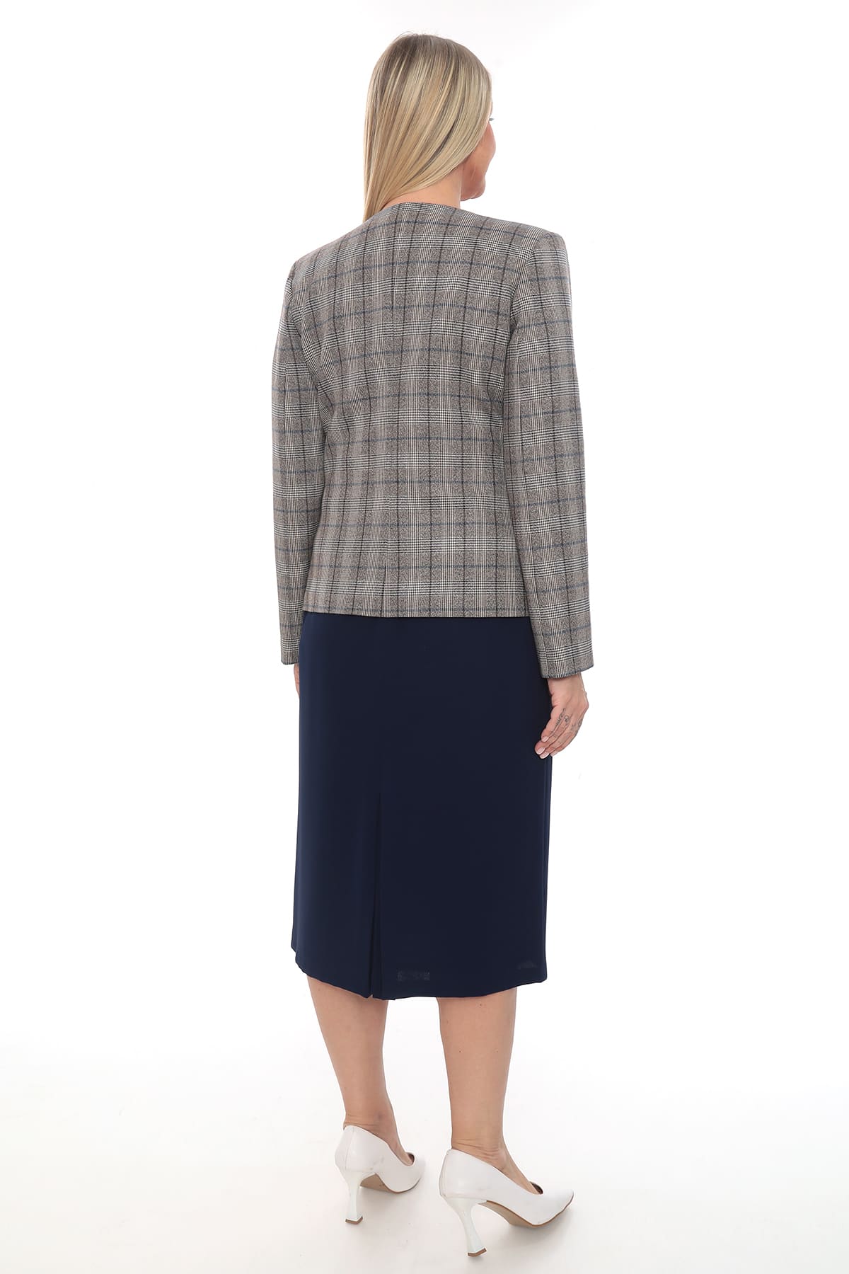 Şık Klasik Etek Ceket Takım 42-48