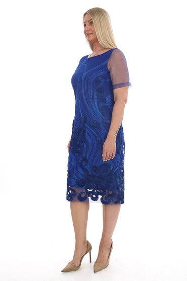 Kolları Tül Dantel Elbise