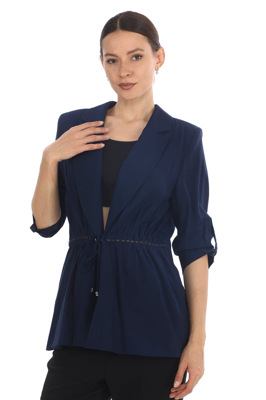 Bel Büzgülü Şık Kadın Ceket