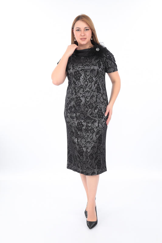 Dantel Desenli Özel Gün Elbisesi