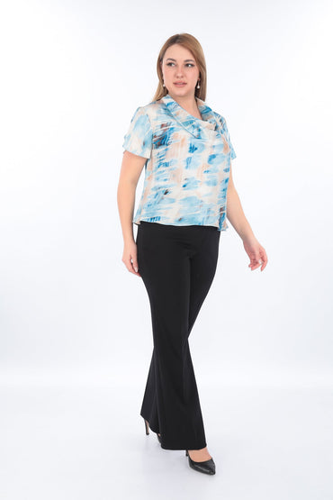 Desenli Drapeli Bluz