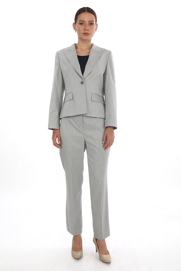 Kadın Gri Klasik Takım
