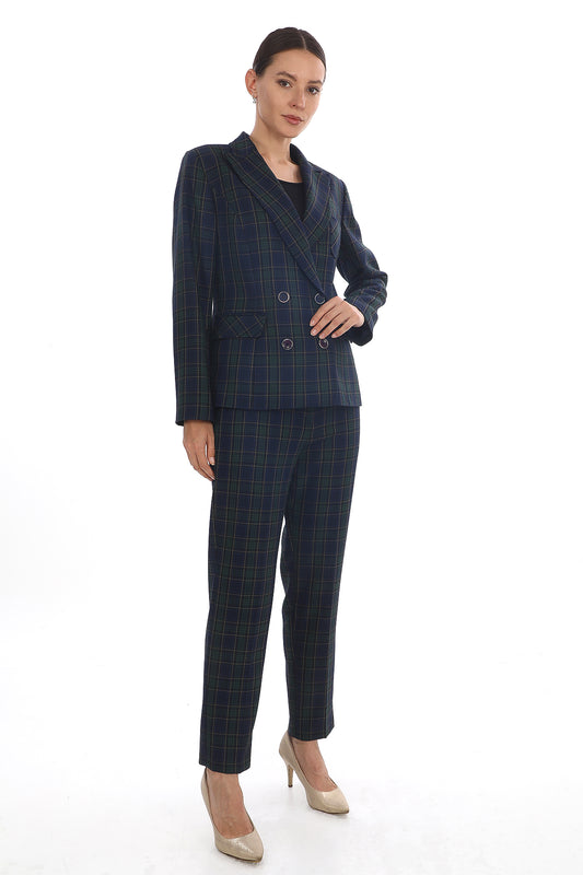 Kadın Ekose Desenli Takım