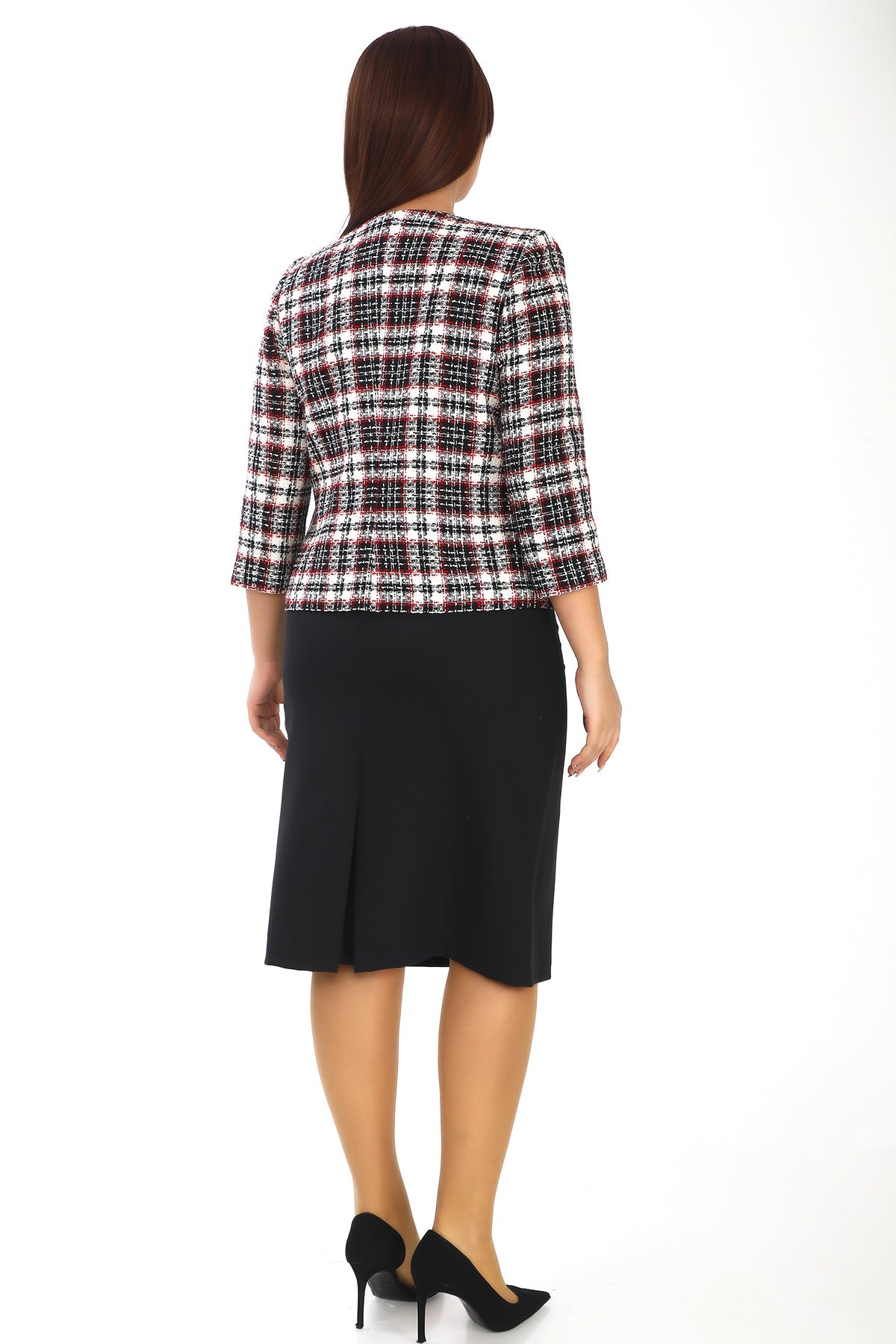 Siyah Etek ve Ekose Ceket – Hakim Yaka, Truvakar Kol