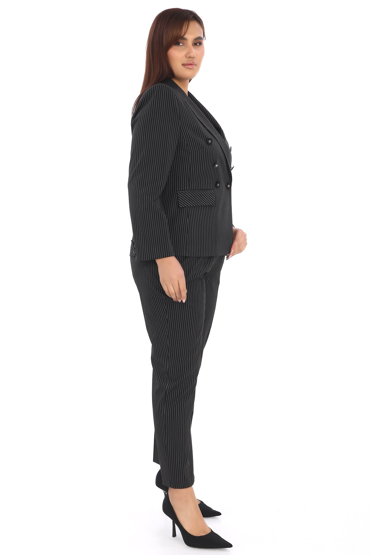 Klasik Blazer Ceket ve Pantolon – Uzun Kol