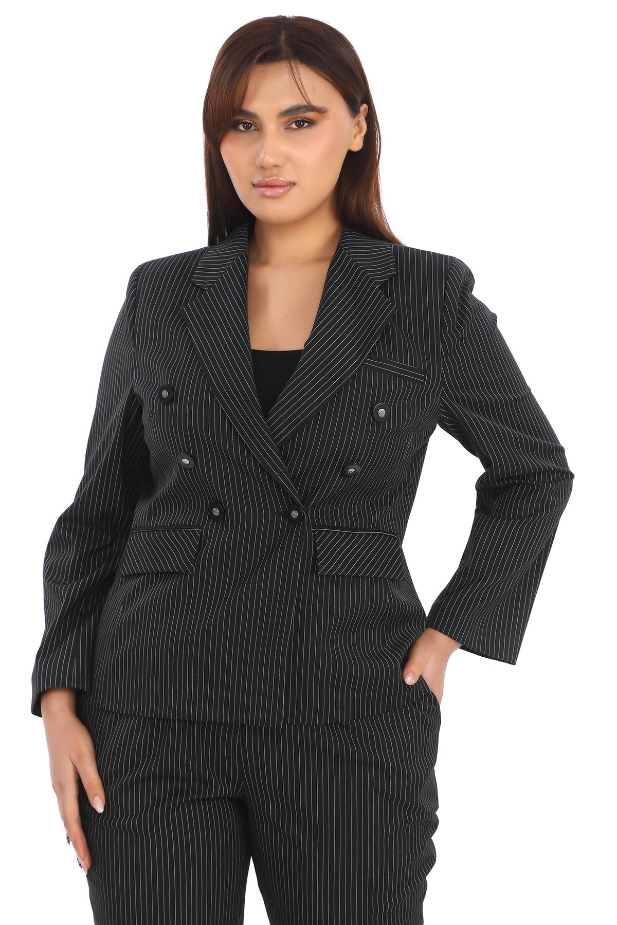 Klasik Blazer Ceket ve Pantolon – Uzun Kol