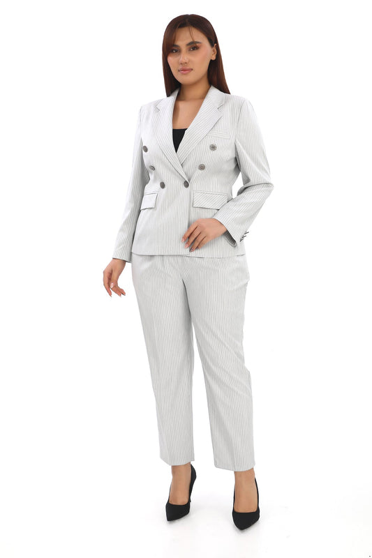 Klasik Blazer Ceket ve Pantolon – Uzun Kol