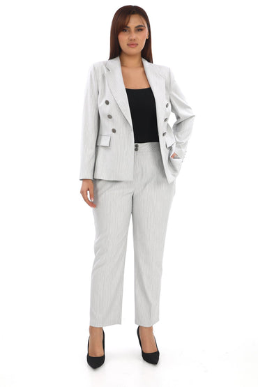 Klasik Blazer Ceket ve Pantolon – Uzun Kol