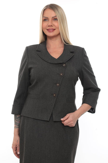 Siyah Lacivert Etek Ceket Takımı (42-48 Beden Aralığı)