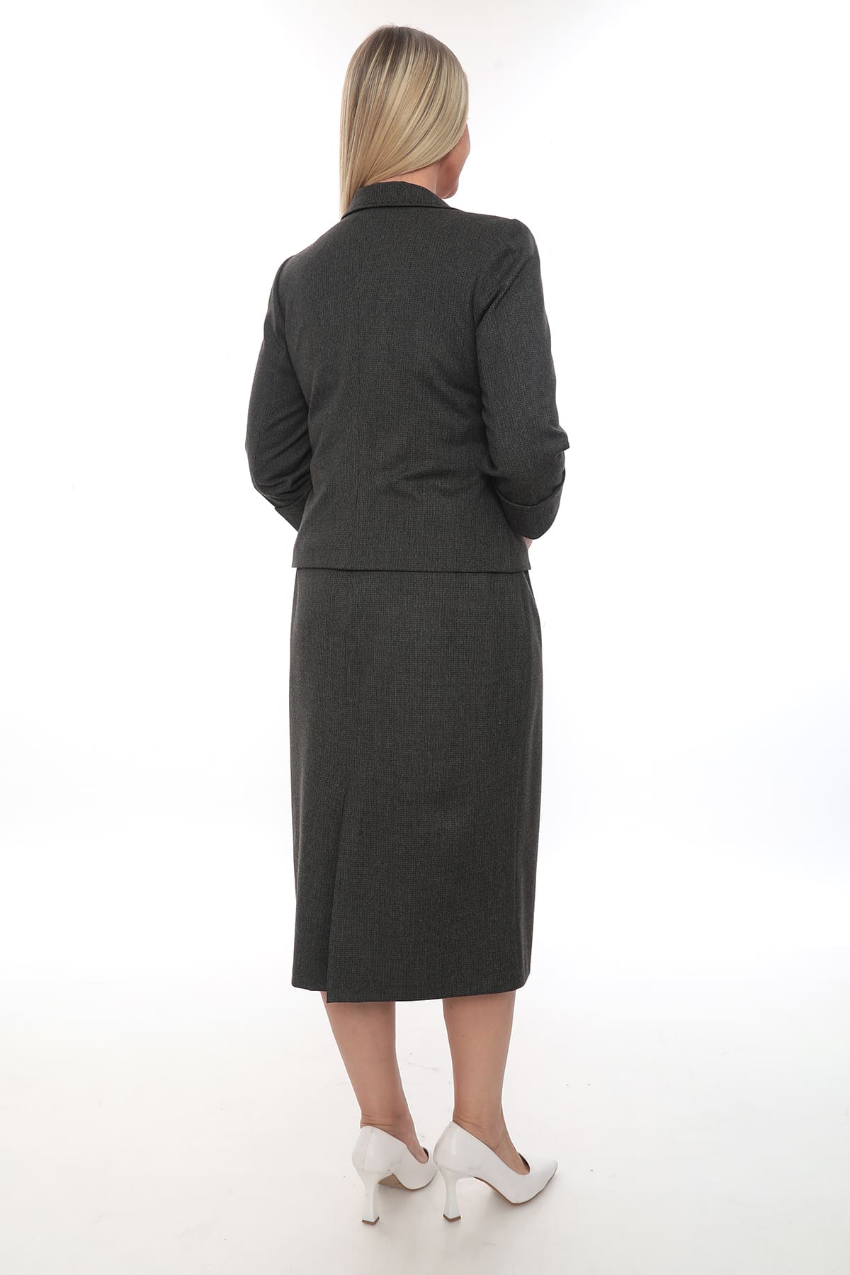 Siyah Lacivert Etek Ceket Takımı (42-48 Beden Aralığı)