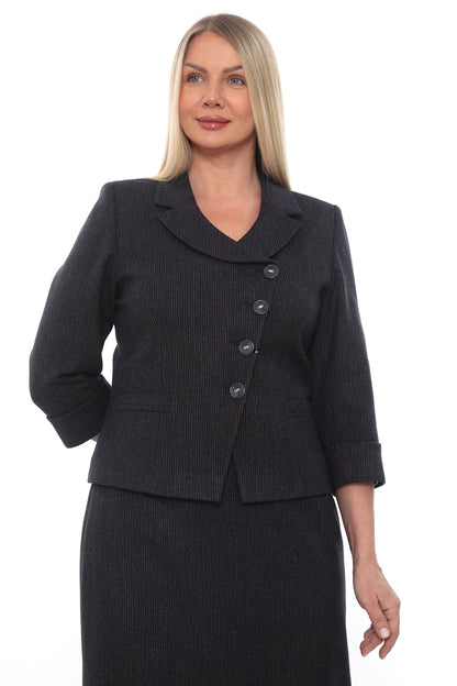 Siyah Lacivert Etek Ceket Takımı (42-48 Beden Aralığı)