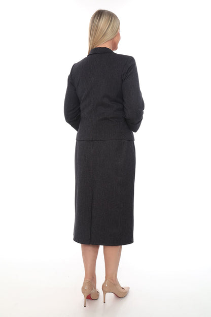 Siyah Lacivert Etek Ceket Takımı (42-48 Beden Aralığı)