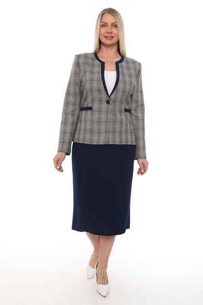 Şık Klasik Etek Ceket Takım 42-48