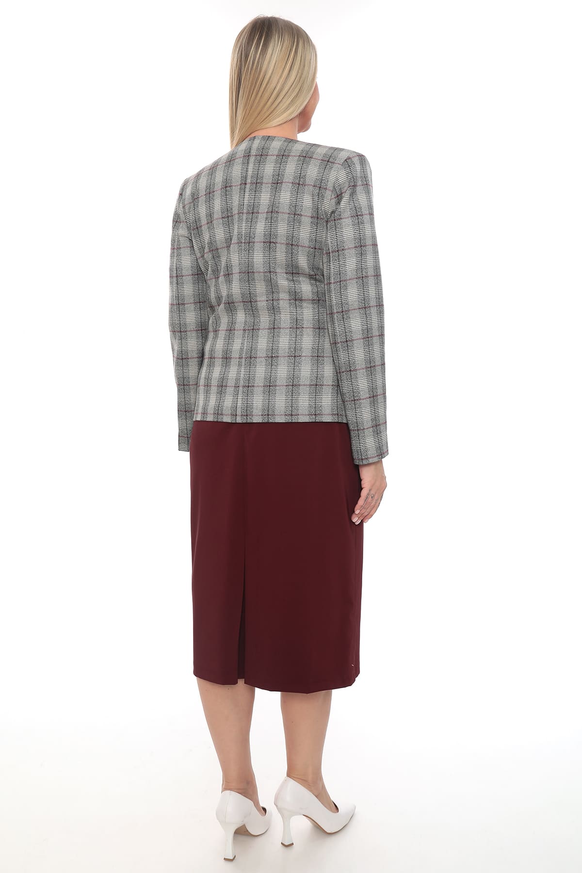 Şık Klasik Etek Ceket Takım 42-48