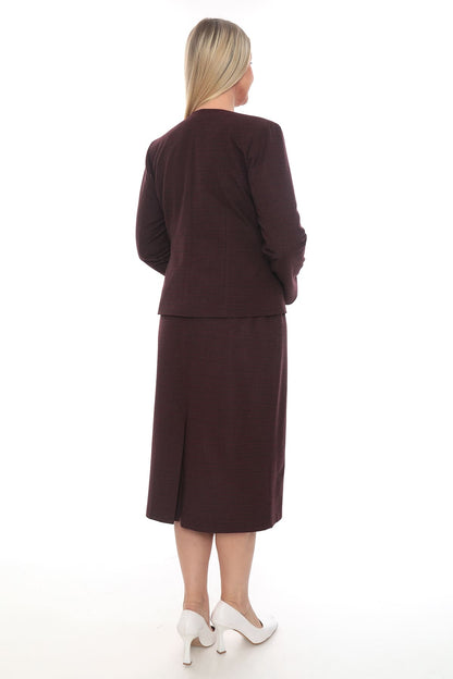 Klasik Tek Düğmeli Etek Ceket Takım 42-48