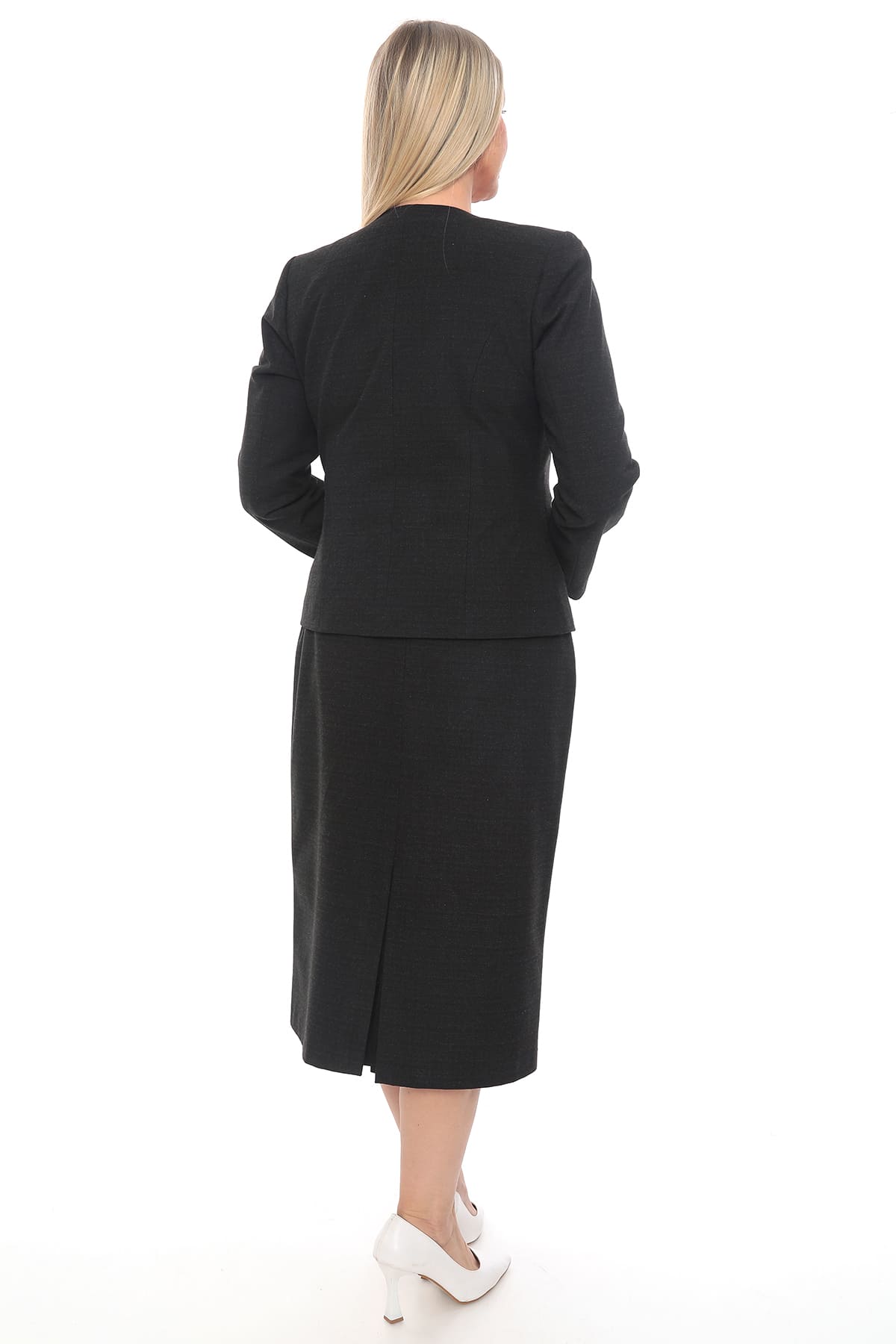 Klasik Tek Düğmeli Etek Ceket Takım 42-48