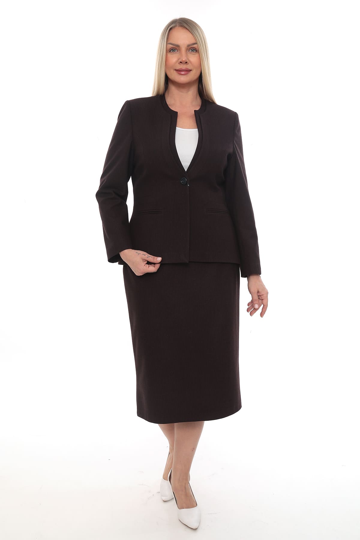 Lacivert Siyah Bordo Etek Ceket 42-48