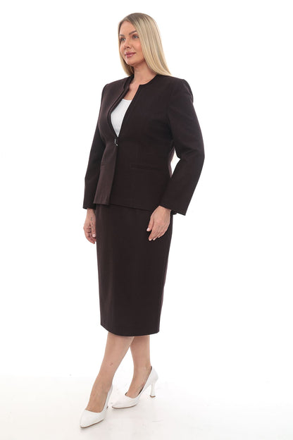 Lacivert Siyah Bordo Etek Ceket 42-48