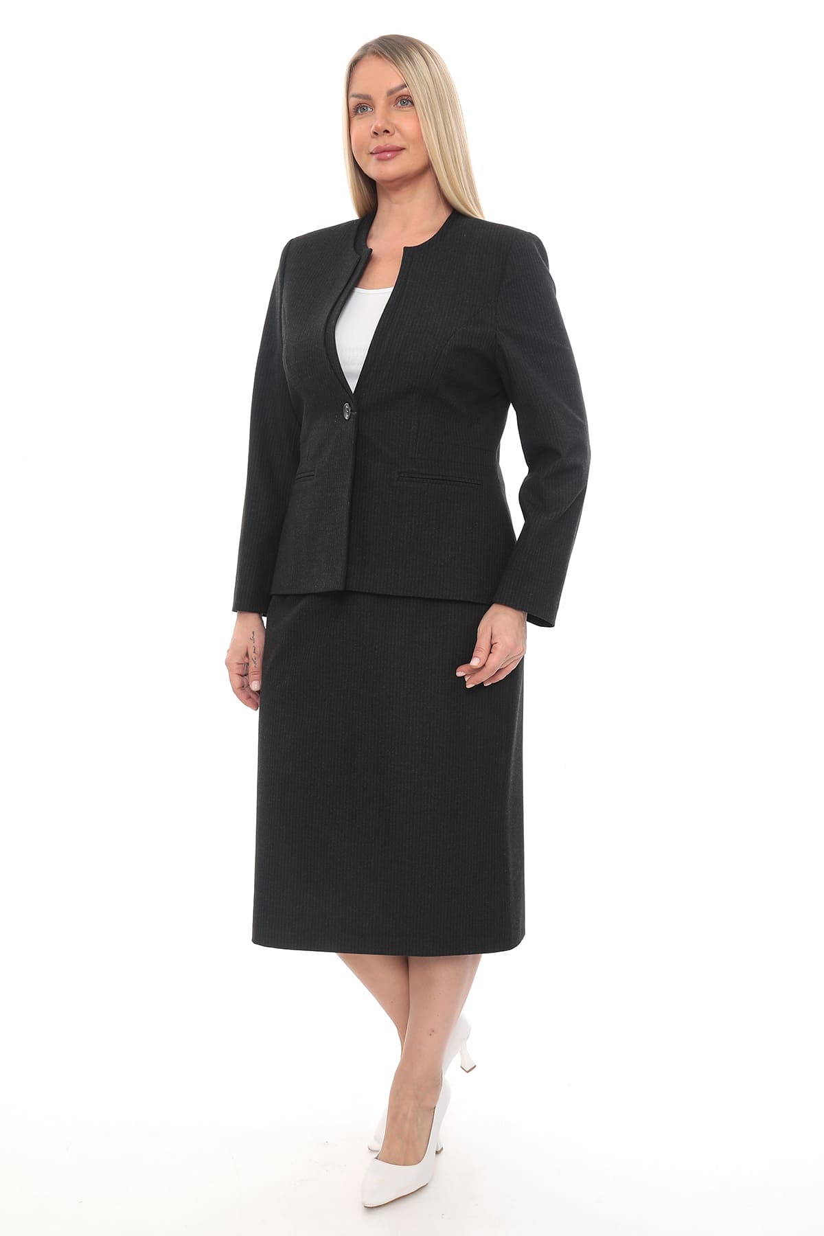 Lacivert Siyah Bordo Etek Ceket 42-48