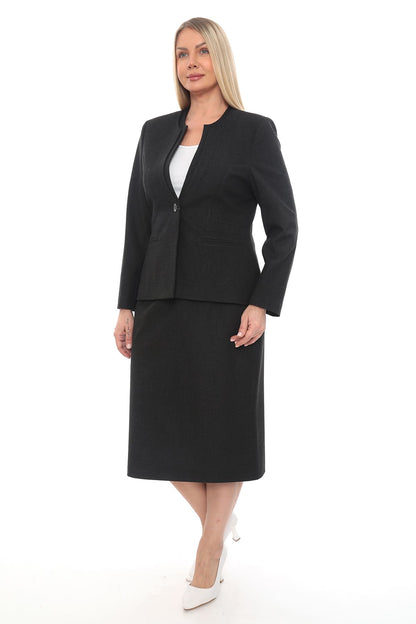 Lacivert Siyah Bordo Etek Ceket 42-48