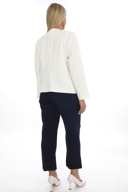 Stylish Jacket and Trouser Set with Stone Details