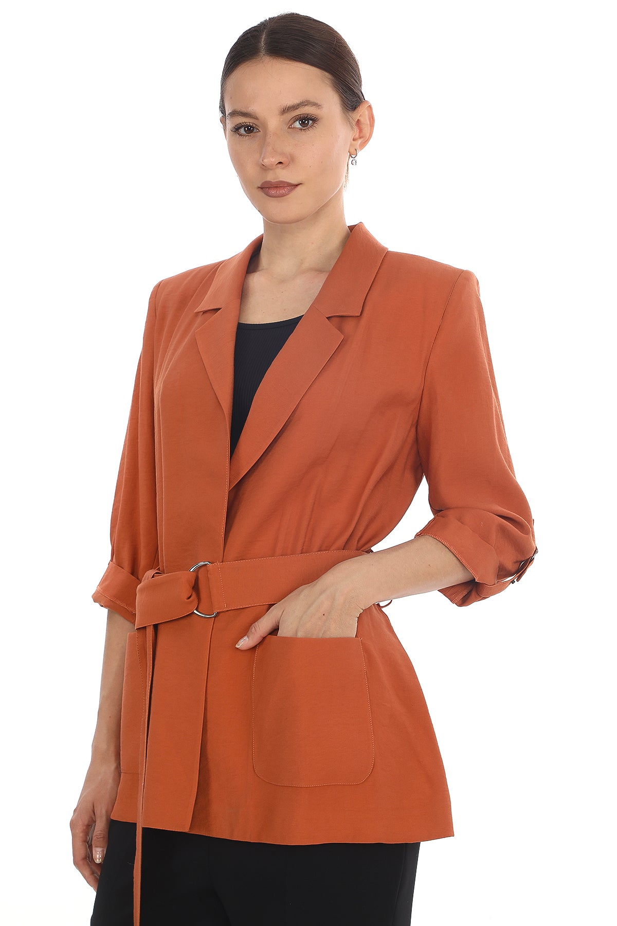 Kemerli Blazer Ceket