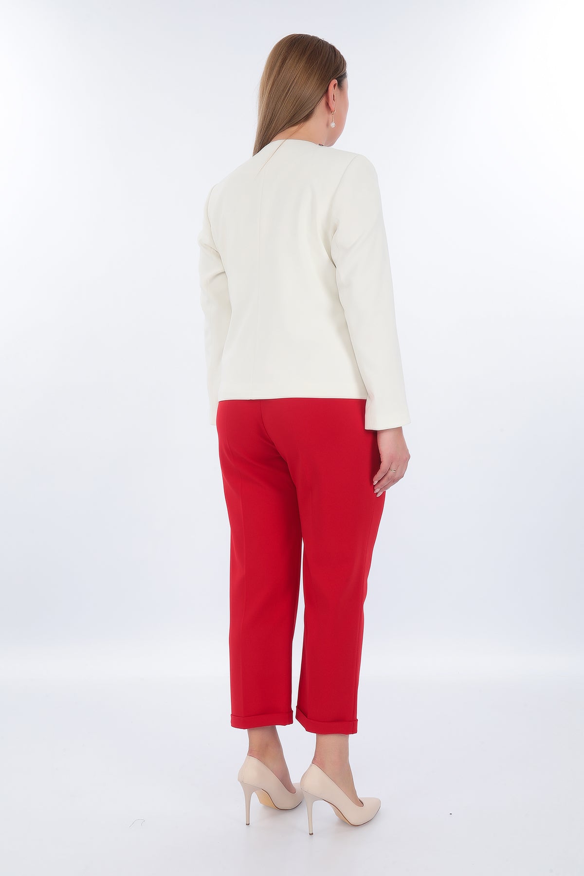 Stylish Jacket and Trouser Set with Stone Details