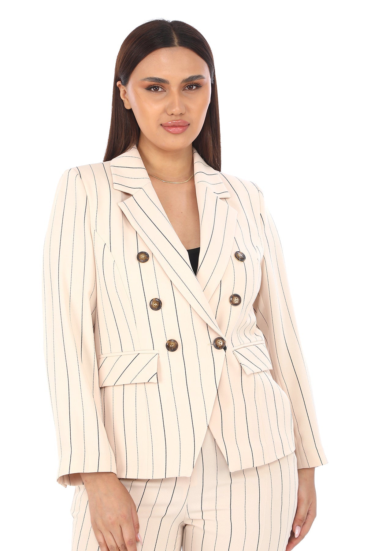 Blazer Ceket ve Palazzo Pantolon – Uzun Kollu