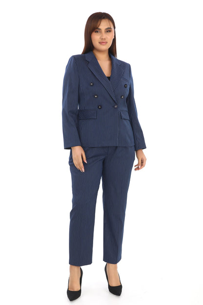 Klasik Blazer Ceket ve Pantolon – Uzun Kol