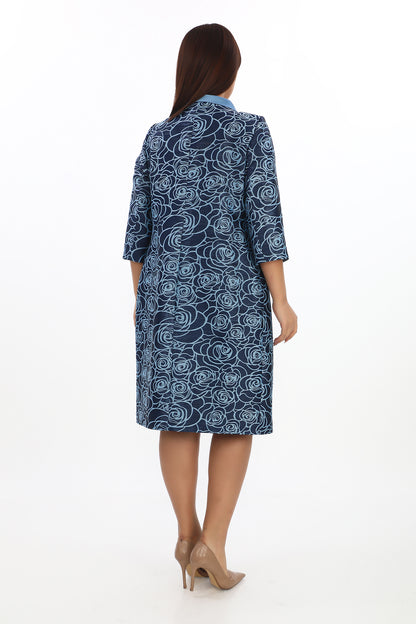 Büyük Beden Şık Düğme Detaylı Klasik Kadın Takım (44-50 Beden)