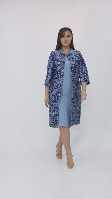 Büyük Beden Şık Düğme Detaylı Klasik Kadın Takım (44-50 Beden)